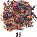 Mxfans 500Pcs 1:100 Scale Mixed Mini Miniature Painted Model People Figures for Miniature Scenes