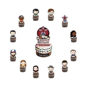 25 Pcs Cute Cartoon Style Happy Birthday Cake Toppers, TV Theme Cake Decorations, Perfect for Birthday Parties, Themed Celebrations, Halloween, and Other Occasions.
