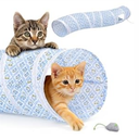 Glittme Cat Tunnel, Cat Tunnels for Indoor Cats, S-Shape Cats Cave with Cat Toys, Foldable Cat Tubes and Tunnels for Cats, Rabbit, Puppy, Guinea Pig