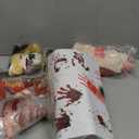Barydat 50 Pcs Bloody Halloween Party Decorations Set Halloween Bloody Garland Banner Windows Stickers Creepy Cloth Scary Latex Balloons for Halloween Bloody Theme Indoor Outdoor Decoration Supplies