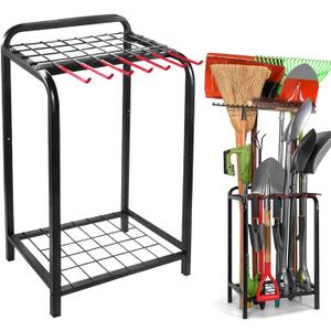 Trieez Heavy Duty Garden Tool Organizer - Sturdy Yard Tool Rack for Shed and Garage Organization, Tool Holder Rack