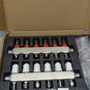 ABST PEX Manifold,6 Loop Stainless Steel Floor Radiant Heat Manifold Kit with 1/2" Adapters Included for Hydronic Radiant Floor Heating