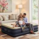SENNOUL Air Mattress Full with Built in Pump,Upgraded Blow Up Bed Full Size,2 Mins Quick Self Inflatable/Deflation,18"/650lbs Max, Strong Support,No Leakage,No Odor,for Home,Guests,Camping,Travel