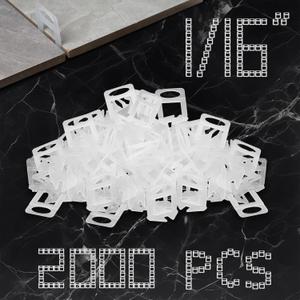 Storystore Tile Leveling Clips Tiles Leveler Spacers - 2000 Spacers Tile Leveling System 1/16 Inch Clips Lippage Free Tile and Stone Installation for PRO and DIY