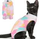 PUMYPOREITY Cat Recovery Suit for Female Surgery, Spay Alternative to Cone of Shame, Surgical Suit for Skin Diseases and Abdominal Wound, Pink, M