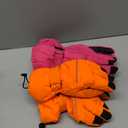 Cooraby 2 Pairs Kids Snow Ski Gloves Winter Waterproof Warm Gloves for Boys Girls Cold Weather Outdoor (9-12 Years, Orange, Hot Pink)