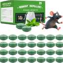 28-Pack Mouse Repellent, Long-Lasting Rodent Protection for Indoor and Outdoor Spaces, Safe for Kitchens, Gardens, RVs, and Family Areas (Dark Green)
