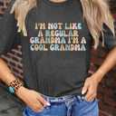 Grandma Shirt Women I'm Not Like a Regular Grandma I'm a Cool Grandma Shirts Gifts for Grandma T Shirts (Grey)