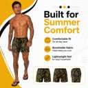 GINGTTO Men's Beach Shorts Bathing Suits with Mesh Lining (Black, M)