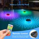 VICHTOP Solar Floating Pool Lights, RGB Color Float Pool Lights, IP68 Waterproof, Pool Decor Lighting Accessories for Inground, Above Ground Pools, Outdoor, Garden