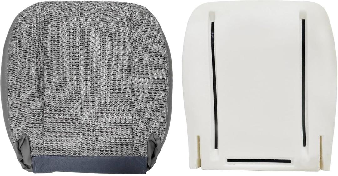 Priprilod Driver or Passenger Side Bottom Seat Cover & Lower Foam Cushion Pad Compatible with Chevy Express GMC Savana 1500 2500 3500 2003 2004 2005 2006 2007 2008 2009 2010 2011 2012 2013 2014