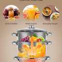 FOHERE Steam Juicer Stainless Steel, 8.5 QT Juice Steamer Extractor