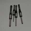 4Pcs Square Hole Drill Bits High Speed Steel Mortising Chisel Drill Bit High Hardness Woodworking Hole Saw Twist Drill Bit Set with 1/4inch 5/16inch 3/8inch 1/2inch for Wood ZHAZHAMO(4PCS)
