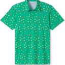 Tipsy Elves Mens Golf Polo Shirt - Moisture Wicking, Stretch Fabric, Athletic Fit - Performance Polo (Green, S)