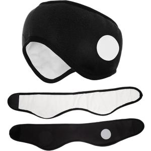 BESPORTBLE AAdjustable Fleece Ear Muffs for Winter Women Noise Reducing Sleeping Ear Warmers Soft Black Covers with Pressure-Free Plush Lining for Home Use