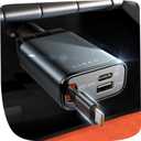 LISEN Retractable Car Charger USB C Upgraded Smart Charging Cable Cigarette Lighter Adapter Car Charger USB C Fast Charge, Car Accessories for iPhone 17 Pro Max 16 15, Samsung Galaxy S26 S25, Pixel (Grey)