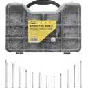 Mr. Pen- Nail Assortment Kit, 1500 Pcs, Assorted 12 Sizes Brad Head and Flat Head Nails, Small Nails for Hanging Pictures Bulk