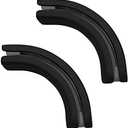 ZSHINE Curtain Single Tracks Heavy-Duty Curtain Rails 90 Degree Connector for Living Room Bedroom Room Divider (Black)