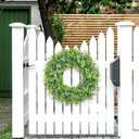 Betylifoy Boxwood Wreath for Front Door 20" Artificial Eucalyptus Leaves Wreaths Fake Greenery Outdoor Wreath Summer Door Wreaths for Porch Window Wall Farmhouse Hanging Decor