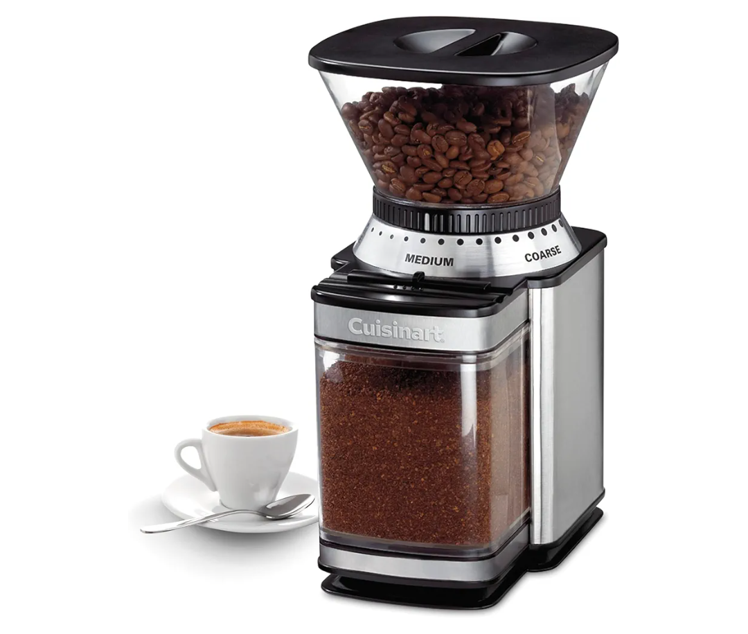 Cuisinart Coffee Grinder, Electric One-Touch Automatic Burr Coffee Grinder with 18-Position Grind Selector, Cup Size Selector for 4 – 18 Cups, DBM-8P1, Black Stainless