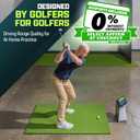 GoSports Elite Golf Hitting Mat for Indoor and Outdoor Practice - Withstands About 150,000 Shots - Heavy-Duty Turf Driving Range Mats Works with Golf Simulators - Includes 3 tees - Choose Your Size