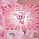 2 x Breast Cancer Awareness Backdrop Pink Power Banner Hope Faith Strength Courage Survivor Signs Women Health Walk Charity Party Supplies 6x3.6ft