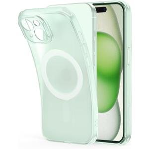 2 x ESR for iPhone 15 Case, Compatible with MagSafe, Military-Grade Protection, Resists Yellowing and Scratches, Magnetic Phone Case for iPhone 15, Zero Series, Frosted Green