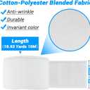 Curtain Pleat Tape with 50 Hooks, 11 Yards /10 Meters Pleater Tape for Curtains, Included 50Pcs Stainless Steel Hooks with 4 Prongs, Pinch Pleat Curtain Tape and Hooks for Making Pleated Curtain