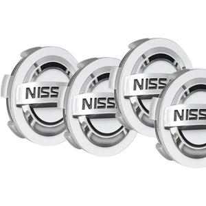 4PCS Wheel Center Caps for Nissan Replacement Accessories, ABS Wheel Rim Hubcaps Hub Cover, 54mm/2.13 Inch (Silver)