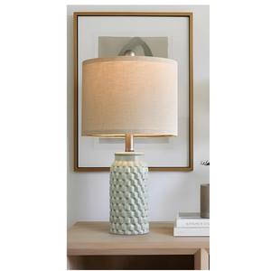 20.5 inches Modern Ceramic Green Bedside Lamp 1 for Bedroom Decor Farmhouse Table Lamp for Living Room Office Dorm
