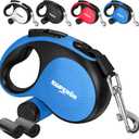 Emperor Pets 26 ft Retractable Dog Leash Blue - Heavy Duty Retractable Pet Leash with Anti-Slip Grip for Medium to Large Dogs up to 110 lbs -Aura BL26