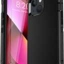 for iPhone 13 Case (6.1"), with 2 Tempered Glass Screen Protector [Heavy Duty Military-Grade Full Body Drop Protection] Shockproof Tough Durable 6.1 InchBlack