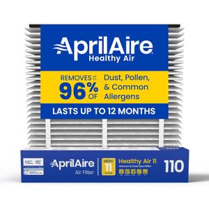 AprilAire 110 Replacement Filter for AprilAire Whole House Air Purifiers - MERV 11, Clean Air & Dust, 16x20x4 Air Filter (Pack of 1)