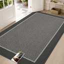 JSEI Dirt Trapper Door Mat 36"x60", Non-Slip Doormat,Dark Grey