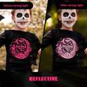 GIRAFVYINL Hot Pink Reflective Iron on Vinyl, Reflective HTV Pink Neon Heat Transfer Vinyl for DIY T-Shirts, Fabric, 12" x 7ft