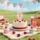 Cherry 8th Birthday Candles,Number 8 Candle for Cake,Red Glitter Fruit Theme Sweet Cherry Cupcake Picks for Baby Shower Kids Birthday Party Decorations Supplies