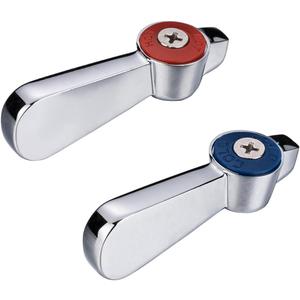 Commercial Faucet Parts Kitchen Faucet Handle Replacement Kit - 2 Pack Lever Handles 0.43" Round Stem Hole Ideal for Kitchen, Laundry, Restaurant, and Industrial Use