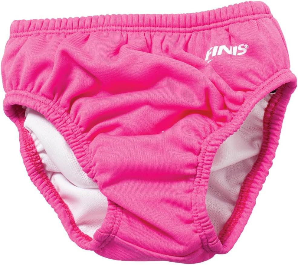 FINIS Reusable Swim Diaper for Babies - Snap Closure - UPF 50 & Up Sun Protection - Leak-Resistant Fit (Small (Pack of 1), Pink)