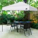 Eurmax USA NOMATTER ONE-Person Open&Close 10x10ft Pop Up Canopy Tent，Portable Shelter Canopy for Outdoor Events，Instant Canopies, Temporary Sunshade,Bonus 4 Sand Bags(Red)