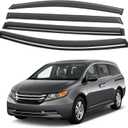 4PCS Rain Guards Fit for Honda Odyssey 2011-2017, Durable Front & Rear Window Visors Wind Deflector, Outside Mount Vent Shade Shield 2011 2012 2013 2014 2015 2016 2017