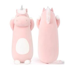 MorisMos Big Unicorn Body Pillow, 36.2'' Plush Unicorn Stuffed Animal, Super Soft Hugging Pillow for Girl Kid, Giant Stuffed Animal Plush Pillow for Christmas Birthday Valentine's Gift,Pink