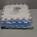 Puzzle Play Mat, Foam Floor Tiles, Childrens Foam Puzzle Mat Baby Floor Play Mat 3434 Inches Sea World 9 Pieces, Edge Tooth A