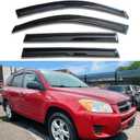 Tape On Window Visors Rain Guards Car Sun Shade Vent for 2006-2012 Toyota RAV4,Side Window Vent Wind Deflectors & Visors,Sun Visor for Car,Smoke 4-Pieces Set