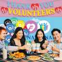 Tudomro 63 Pcs Volunteer Appreciation Party Decorations, Thank You Volunteers Banners Balloons Set, Happy National Volunteer Month Backdrop, Balloons Holiday Festival Celebrating Party Decor Supplies