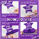 Ferraycle 8 Pcs 50th Birthday Decorations Honeycomb Centerpieces for Women Men Purple Silver Vintage 50th Birthday Party Table Decorations Honeycomb Table Topper for Anniversary Decorations gifts