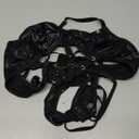 Lilosy Sexy Wireless Choker O Ring Linked Strappy Harness Lingerie Set Outfits 3 Piece (Mesh Black Leopard) - Size Medium