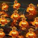 [Timer] Fall Thanksgiving Turkey Lights Decorations, 10FT 30LED Copper Wire Fairy Lights Turkey Decor, Thanksgiving Lights Indoor Outdoor Home Party Autumn Harvest Fall Decor