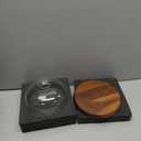 8 Inch Wooden Base Cake Display Stand with Glass Dome, Cloche Clear Glass Bell Jar Cover for Dessert Cheese Candy Plants Succulents