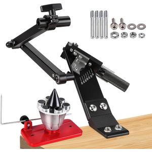 New Upgrade Large Size Lawn Mower Blade Sharpener & Balancer, 15-45 Adjustable Frame with Ball Bearing Manufacture Handle and High Precision Magnetic Blade Balancer for Many Types of Blade