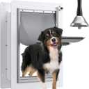 Pet Door for Wall Upgrade 2.0 with Secure Aluminum Lock, Steel Frame & Telescoping Tunnel, Double Silicone Flaps Dog Doggy Door and Cat Door for All Pets, Strong & Durable (Pets Up to 220 Lb) -XLarge